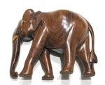 Indian Elephant Large Tall 15X18CM Ebony Arabesque Wood Vintage Brown. Fixed Price $90.50.