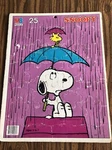 Vintage 1965 Snoopy Woodstock Tray Puzzle Cardboard 25 Pieces Milton Bradley. Fixed Price $7.99.