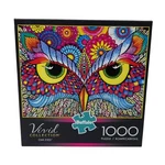 Buffalo Jigsaw Puzzle Owl Eyes Vivid Collection 1000 Piece Complete. Fixed Price $11.12.