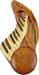 Intarsia Hand Carved Wood Trinket / Jewelry Box - Note & Keyboard. Fixed Price $41.26.
