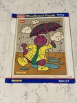 Vintage 1993 Playskool Barney Dancin The Rain Wooden Tray Puzzle. Fixed Price $19.99.