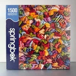 Sealed Springbok Knitting Puzzle Yards Of Yarn 1500 Pc Jigsaw Discontinued. Fixed Price $48.00.