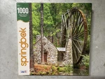 Springbok Jigsaw Puzzle 1000 Pcs Water Wheel Grist Mill Stone Building Complete. Fixed Price $24.99.