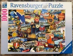 Ravensburger Road Trip Usa 1000 Piece Jigsaw Puzzle Complete/used. Fixed Price $11.89.