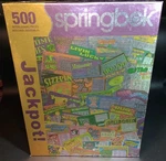 Springbok Metallic Jackpot! 500 Piece Jigsaw Puzzle Lottery Tickets Complete. Fixed Price $19.97.
