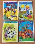 Lot Of 4 Vintage Whitman & Disney Winnie The Pooh 11"X8" Kids Frame Tray Puzzles. Fixed Price $26.60.
