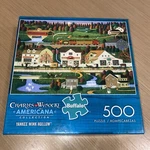 Complete Buffalo Charles Wysocki Americana Yankee Wink Hollow 500 Thick Puzzle. Fixed Price $10.00.