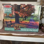 Melissa & Doug 1500 Piece Puzzle Walk In The Park 33"X24" New Sealed. Fixed Price $17.99.