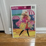 Nip 1990 Shopping Theme Barbie Frame Tray Puzzle Golden 12PC Sealed Vtg. Fixed Price $9.99.