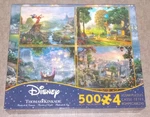 Thomas Kinkade Disney 4 Jigsaw Puzzles Set Sealed. Fixed Price $19.99.