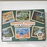Bonnyco Wooden Illustrated Wild Animals Jigsaw Puzzles 6 Pack Ages 3+ Multicolor. Fixed Price $35.55.