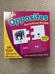Trend Enterprises, Inc. Opposites Puzzle Set, Multicolor, 3 X 6. Fixed Price $10.00.