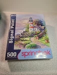 Springbok Signal Point Jigsaw Puzzle 500 Piece Lighthouse And Cottage New Sealed. Fixed Price $10.00.