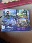 Thomas Kinkade Disney 500 Pcs 3 Puzzles Fantasia, Tangled & Lady The Tramp. Fixed Price $20.00.