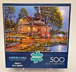 Buffalo Americana Collection Jigsaw Puzzle 500PC Complete Eugene's Gas & Grocery. Fixed Price $10.00.