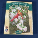 Spring Romance 550 Piece Puzzle Reflective Art Cardinals Flowers Beth Hoselton. Fixed Price $15.79.