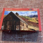 New Vintage Barn 500 Pc Jigsaw Puzzle Encore Rose Art. Fixed Price $18.00.