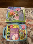 Peppa Pig Jumbo 46-PIECE Floor Puzzle New Plus Used Vtech Book. Fixed Price $31.99.