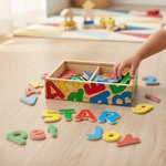 Melissa & Doug 52 Wooden Alphabet Magnets In Box - Uppercase And Lowercase. Fixed Price $16.19.