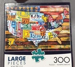 Buffalo Puzzle - Road Trip U.s.a. 300 Pieces Complete. Fixed Price $9.99.