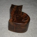 Hand Carved Wood Cat Puzzle Box Secret Trinket Jewelry Matr Boomie. Fixed Price $14.95.