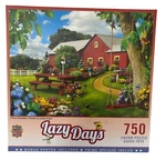 Lazy Days 750-PIECE Jigsaw Puzzle Picnic Paradise Scene By Masterpieces. Fixed Price $18.75.