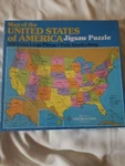 Map Of United States America 300 Xlrg Pieces Golden Jigsaw Puzzle 1985 New. Fixed Price $20.50.