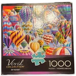 Buffalo Sky Roads Puzzle Vivid Collection 1000 Pieces Jigsaw Hot Air Balloons. Fixed Price $14.99.