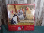 Sun's Sunsout Visit With Hens Puzzle Nisb 500 Pc. Fixed Price $16.99.