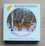 Bits & Pieces "zone Whitetail" Round Puzzle 1000 Pcs. New. Fixed Price $19.99.