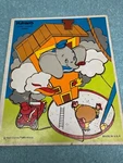 Vintage Playskool Wooden Puzzle Dumbo #375-09 Walt Disney Productions. Fixed Price $10.00.