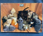 1500 Piece Vintage Jumbo Puzzle Multiple Kitty Cats. Fixed Price $19.00.