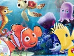 Disney-pixar "finding Nemo" 60 Piece Double-face Maxi-floor Puzzle 4+ Complete. Fixed Price $11.50.