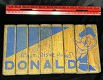 Ultra Rare 1940S Disney Wooden Puzzle Blocks Toy Mickey Donald Carioca Panchito. Fixed Price $350.00.