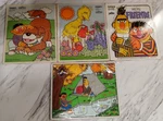 Sesame Street Playskool Frame Tray 4 Puzzle Lot All Complete. Fixed Price $35.00.