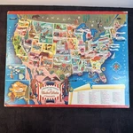 United States Of America,a Picture Map Puzzle,whitman No. 4426-1965,14.25X11.25. Fixed Price $19.00.
