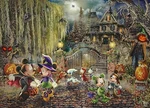 Thomas Kinkade - Mickey And Minnie Halloween Fun 1000 Piece Jigsaw Puzzle. Fixed Price $19.01.