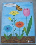 1961 Whitman Pre-school Large Frame-tray Puzzle #4421 Flowers 11 1/4" X 14 1/2". Fixed Price $7.85.