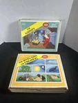 Vtg 1990 Judy Instructo 50 Piece Floor Puzzles - 24" X 36" Nativity & Creation. Fixed Price $34.95.