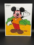 Set Of 2 Vintage Playskool Mickey Mouse And Cookie Monster Wooden Puzzles. Fixed Price $17.00.