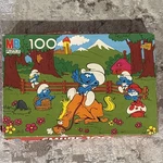 Mb Milton Bradley Vintage 100 Pc Puzzle Smurfs 1980S #4190-5. Fixed Price $19.99.