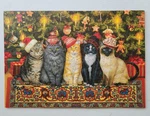 Cats Christmas Hats Wentworth Wooden Puzzle Ruth Sanderson 250 Pieces Whimsy. Fixed Price $49.99.