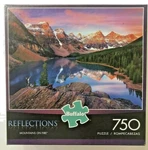 Buffalo Games Reflections Mountains Fire Jigsaw Puzzle 750 Pieces 24"X18" New. Fixed Price $8.00.