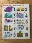 Vintage Warren Schoolhouse 11 X 14 Inlaid Puzzle "number Fun" 20PC Usa Flaw. Fixed Price $10.50.