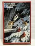 Fx Schmid Birdwatchers 1000 Piece Puzzle Sealed Winter Cats Cardinals 1994 Wild. Fixed Price $25.95.