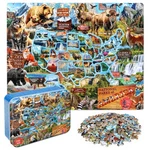 National Parks Map Jigsaw & Toddler Puzzles For Kid Ages 4-8 Year Girls And Boys. Fixed Price $8.08.