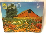Vintage Golden Guild 500 Piece Jigsaw Puzzle Marigolds Sealed Barn B2. Fixed Price $29.99.