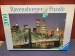 Ravensburger Brooklyn Bridge Manhattan Twin Towers 2000 Piece Jigsaw Puzzle 1995. Fixed Price $49.99.