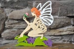 Fairy With Flower Colorful Wooden Puzzle Amish Scroll Toy New Decoration. Fixed Price $17.99.