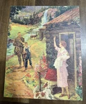 Vtg Parker Bros 1931 Pastime Wooden Puzzle "home: Be It Ever So Humble" 128 Pcs. Fixed Price $156.95.